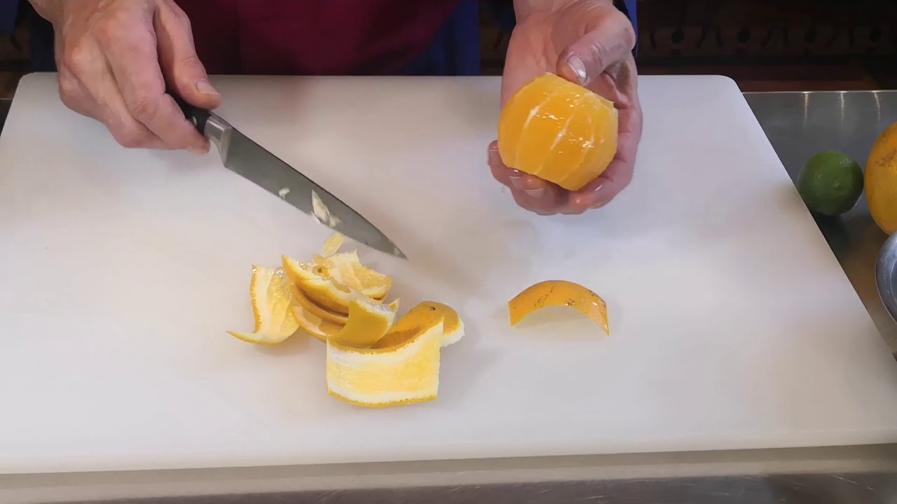 Cutting technique for how to segment citrus fruits like orange, grapefruit, lemon Chef David Jahnke