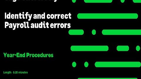 Sage 100 Contractor (U.S.) - Identify and Correct PR Errors