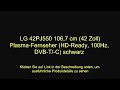 LG 42PJ550 106,7 cm (42 Zoll) Plasma-Fernseher (HD-Ready, 100Hz, DVB-T/-C) schwarz