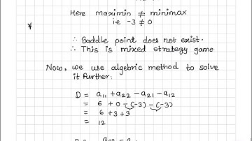 Decision Science- Game Theory ( Mixed Strategy) Imp for MBA 1st & 3rd Semester S.P.P.U
