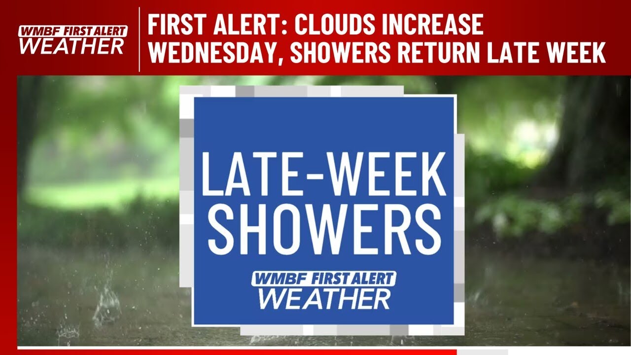 FIRST ALERT: Clouds increase Wednesday, showers return late week - YouTube