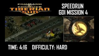 SPEEDRUN UPDATED: C&C Tiberian Sun GDI Mission 4 (Hard). NO GLITCH