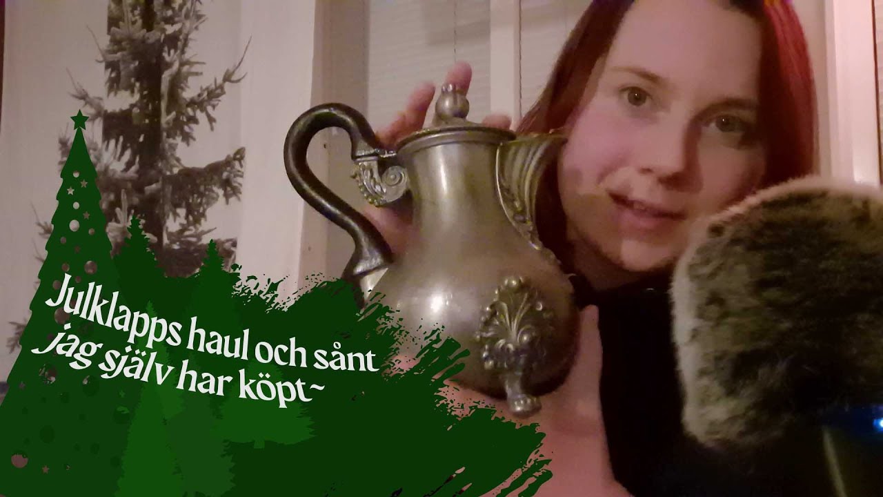 ASMR på Svenska - en timmes lång haul med julklappar och saker jag köpt dels från vinted,  loppis