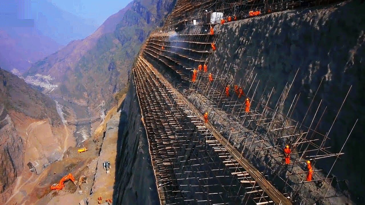 How To Build Giant Dam Hydroelectric Plant At High Mountain China  Turkeys Incredible Projects