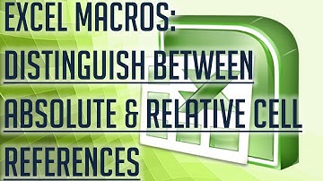 [Free Excel Tutorial] EXCEL MACROS: DISTINGUISH BETWEEN ABSOLUTE & RELATIVE CELL REFERENCES