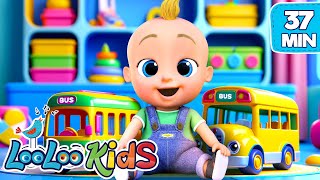 Kids Songs Collection - Wheels On The Bus + Baby Shark + Ten in The Bed and more | LooLoo Kids