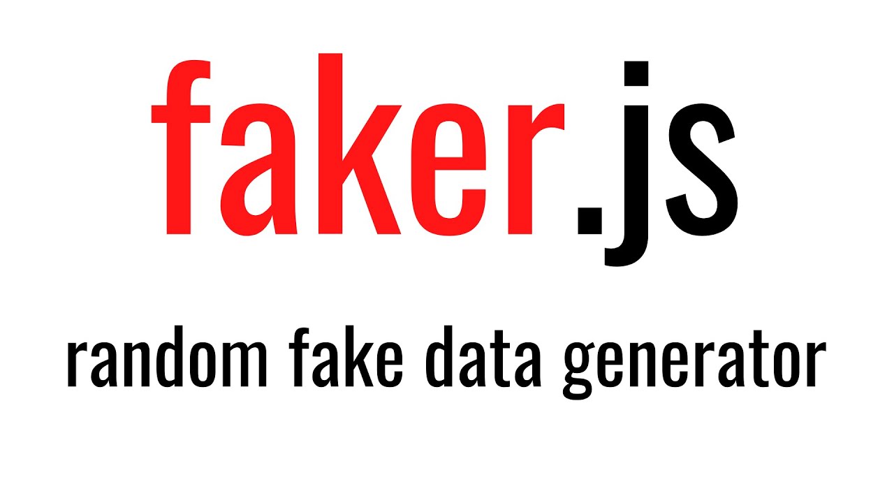 Faker.js library for generating test data