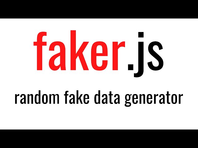 faker-js/faker - npm