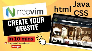 Create Your Website on Neovim Efficiently | Java, html, & css | Livestream | Overview | nvim