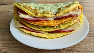 Simply pour the eggs onto the tortilla. Delicious simple and quick recipe