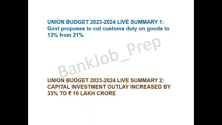 Union Budget 2023-2024 | Highlights |  Current Affairs today | Daily current affairs 2023 |