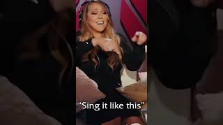 Mariah Carey mimicking a Violin using the whistle register , making a song!