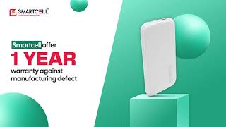 Smartcell PB-1021 Power Bank 10000mAH Original Fast Charging Through Type C Port + Micro USB (White)