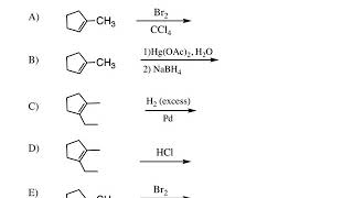 Alkene Reactions #1  Narrated Answer Key