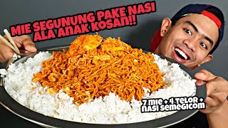 MUKBANG 7 MIE GORENG CABE   4 TELOR   PAKAI NASI SEMEGICOM