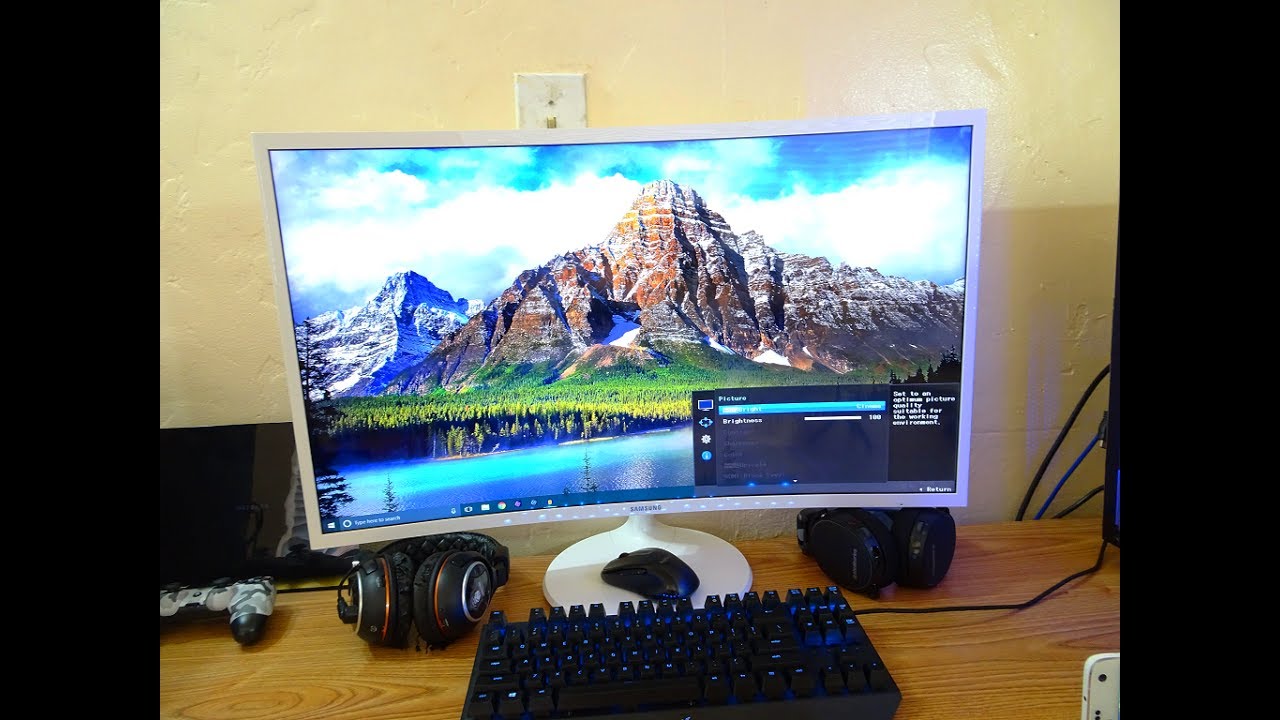 Samsung Curved Monitor Best Settings - YouTube