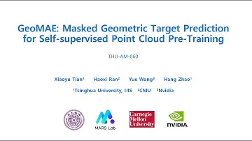 [CVPR 2023] GeoMAE: Masked Geometric Target Prediction for Self-supervised Point Cloud Pre-Training