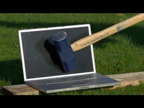 Sledgehammer vs Mac in Slow Motion   The Slow Mo Guys