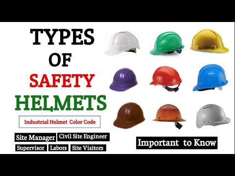 Types of Safety Helmet/Safety Helmet color codes standards For  Site Engineer, Supervisor, Labor