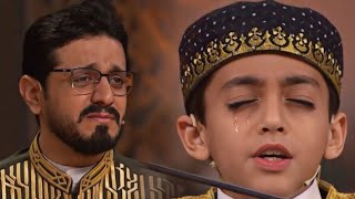 انهيار الشاب العراقي الصغير من البكاء عند محاولة تقليد عمالقة القراء المصريين ! الصوت المعجزة