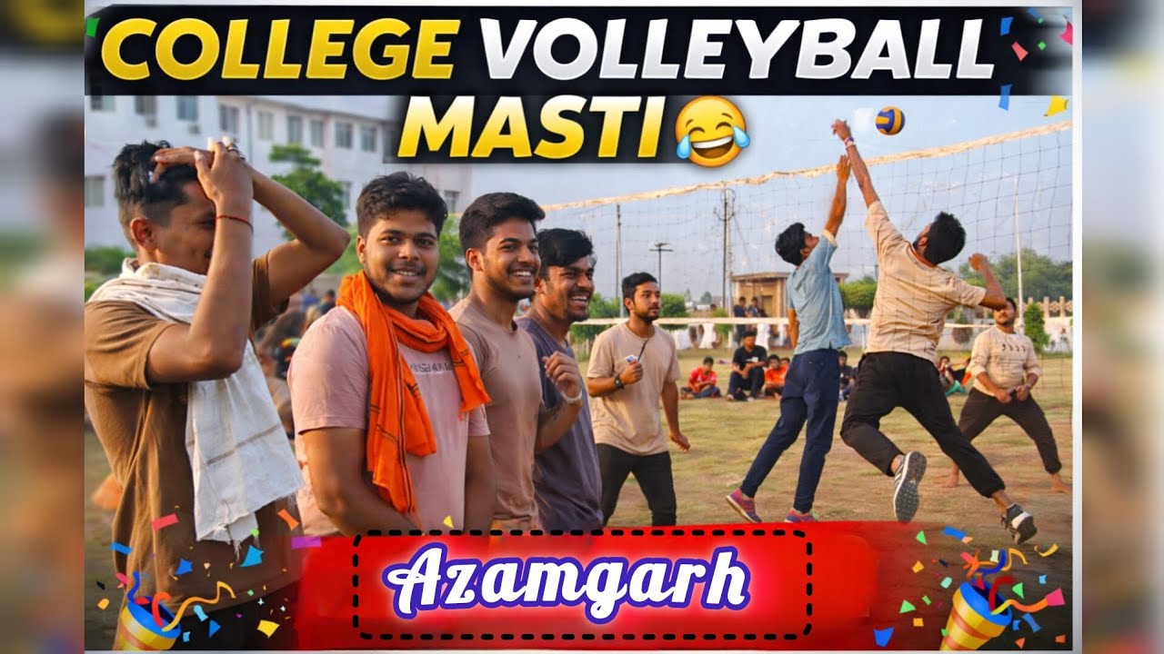 College Volleyball 🏐 Match | Full Masti with Friends 😂🔥 | Campus Fun | Azamgarh 