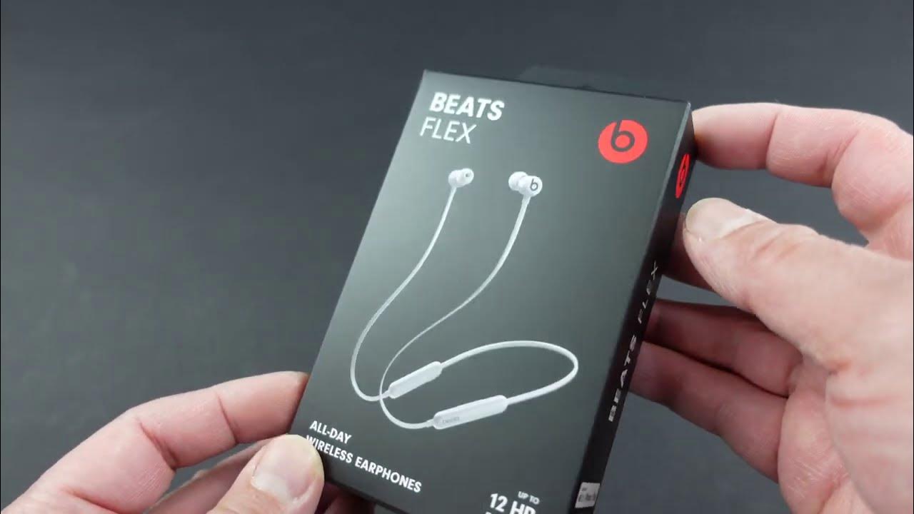 2021 Beats FLEX in Smoke Gray Wireless Earphones Unboxing 