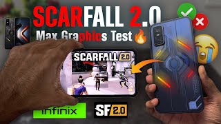Infinix GT 30 Pro💀 Scarfall 2.0 Max Graphics Test With FPS Meter | Stable Or Not? Heating?🤔 screenshot 2