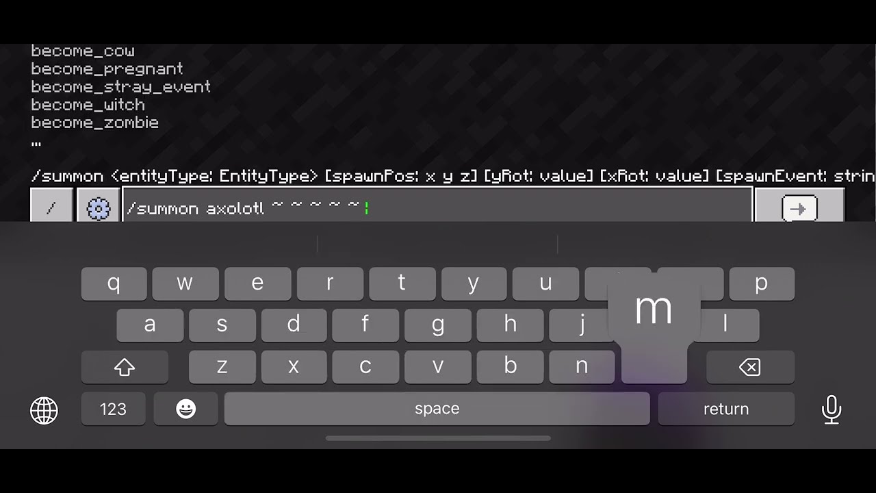 How to summon a blue axolotl in Minecraft Bedrock YouTube