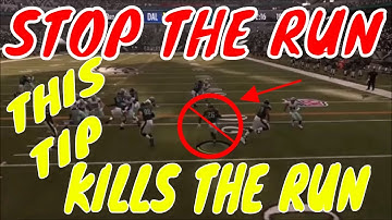 ERASE YOUR OPPONENTS RUNNING GAME W THIS TIP. HOW TO STOP THE RUN IN MADDEN 19