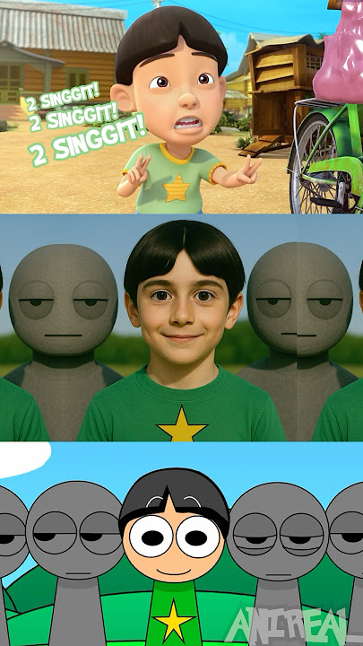 Incredibox Sprunki Upin & Ipin - MAIL As Human In Real Life VS CARTOON!