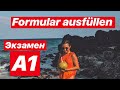 Экзамен A1 по немецкому языку часть Schreiben/Экзамен А1 немецкий Formular ausfüllen