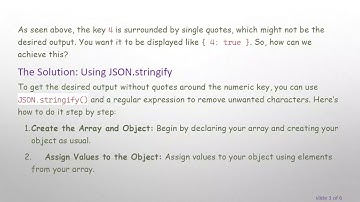 How to Remove Single Quotes from JavaScript Object Keys