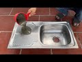 Cement wood stove / Firewood stove made from cement and Stainless Steel Sink / DIY Wood Stoves /