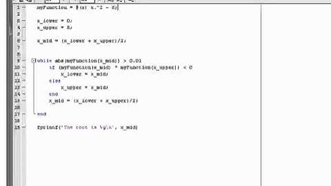 MATLAB Tutorial Part 6 Bisection Method Root finding