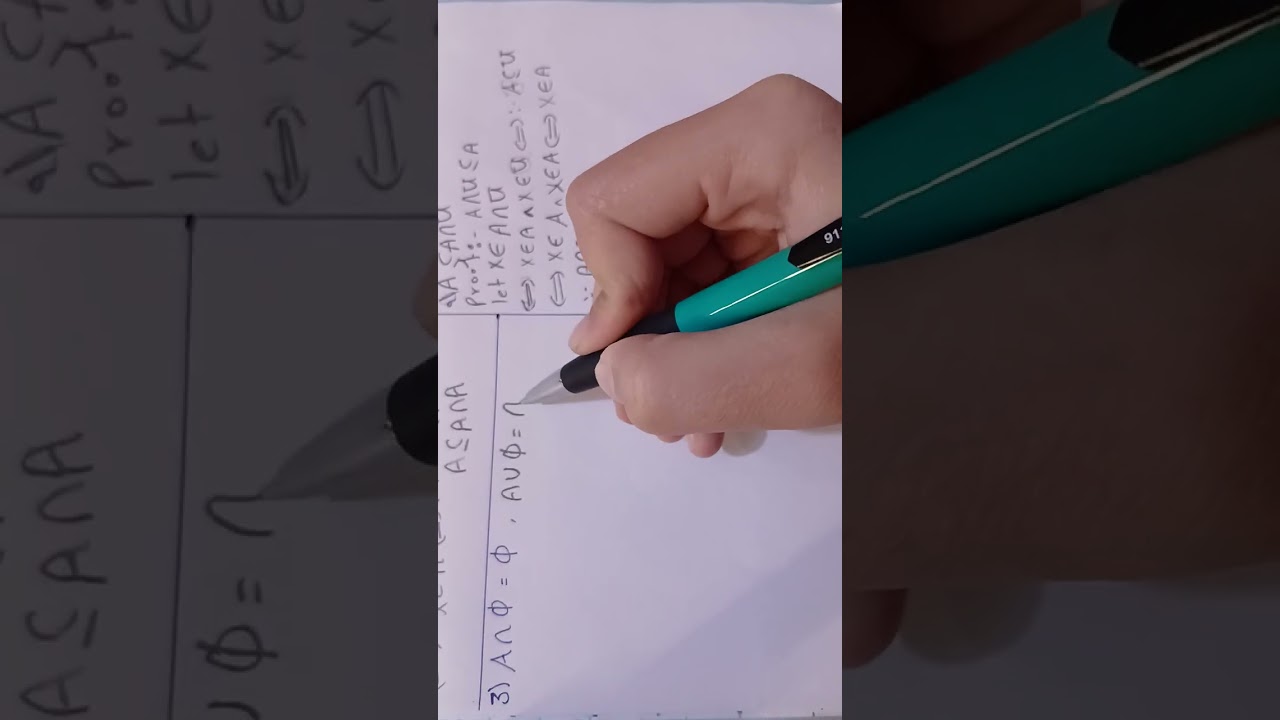 شرح مادة اسس الرياضيات الفصل الثاني المجموعات (مبرهنات التقاطع)  المحاضرة 5 