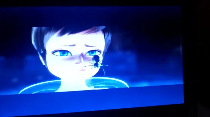 Roxanne Blows a Spider Onto Megamind's Eye.