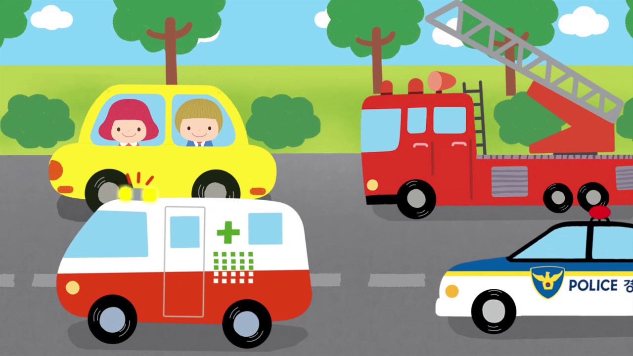 GoGo 벽그림[탈것] 바쁜 우리 동네