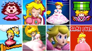 Evolution of Princess Peach DEATH ANIMATION EVER & Game Over Screens (1988-2024)