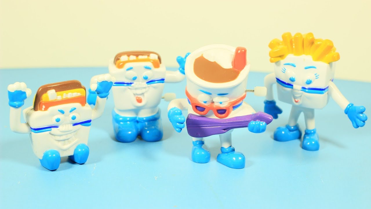 1992 WHITE CASTLE WIND-UP CASTLEBURGER DUDES SET OF 4 RARE