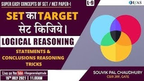 SET का TARGET सेट किजिये | Statement & Conclusion Reasoning Tricks | with Souvik Sir At IFAS