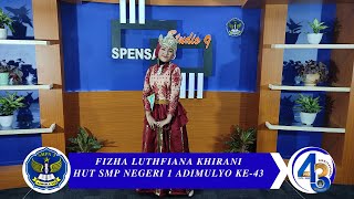 FIZHA LUTHFIANA KHIRANI - JERITAN DOA ANAK PANTI (SLAMET HARYADI) - HUT SMPN 1 ADIMULYO KE-43