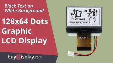 1.4 inch Graphic 128x64 LCD Module Serial SPI ST7565 Black Text on White Background