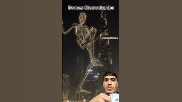 Drones sincronizados formando um figura de caveira no céu. #videoviral #incrivel #technology