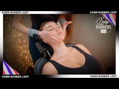 ASMR Barber Lady 💈 Relaxing asmr Facial massage for sleep