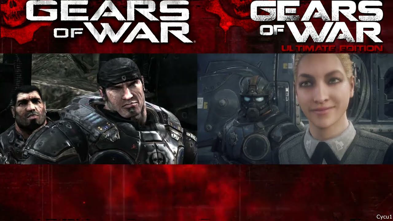 Gears of War – Original vs. Ultimate Edition Screenshots Graphics  Comparison [60fps][FullHD] 