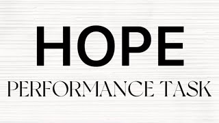 HOPE | Performance Task- Module 3 and 4