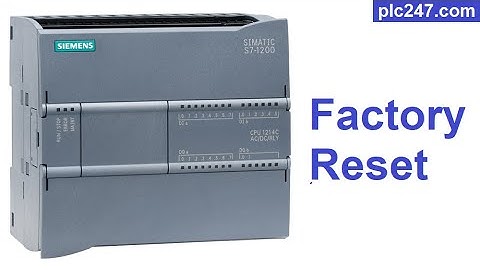 Siemens S7-1200 RESET FACTORY