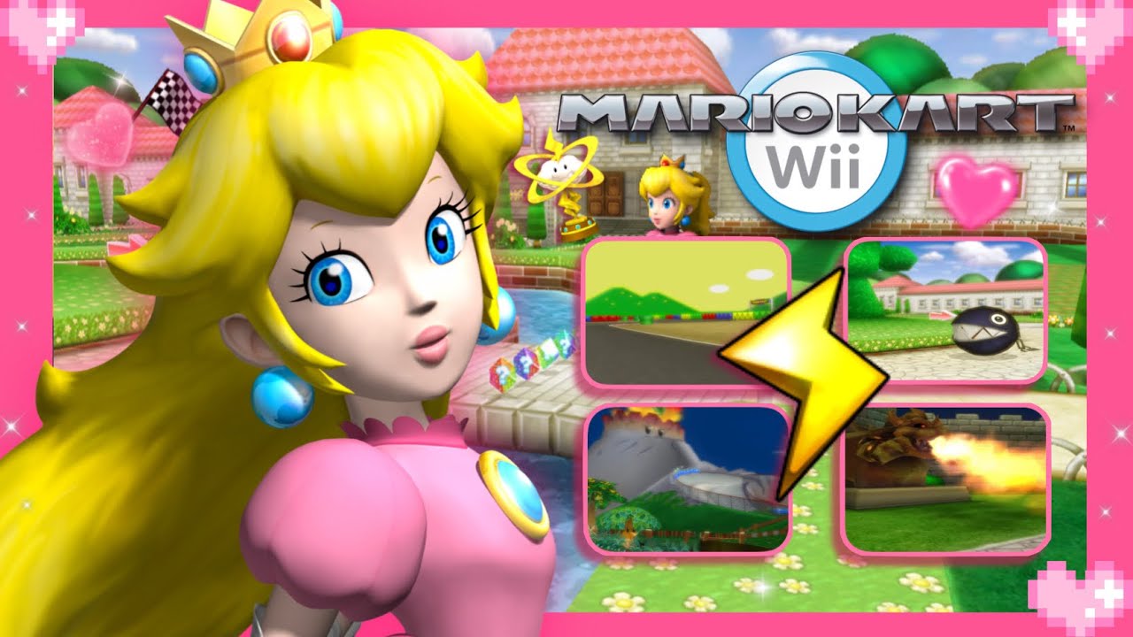 💗 Mario Kart Wii (150cc Lighting Cup) Peach Gameplay 💗