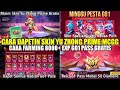 CARA DAPETIN SKIN YU ZHONG PRIME MAGIC CHESS GO GO! CARA FARMING 80000 EXP EVENT GO1 PASS GRATIS