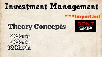 Investment Management Bcom 6th semester NEP Elective Paper 2024